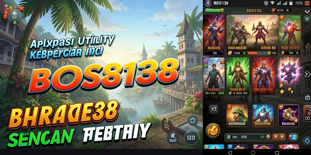 Tampilan antarmuka utama BOS138 dengan fitur-fitur aplikasi Utility.