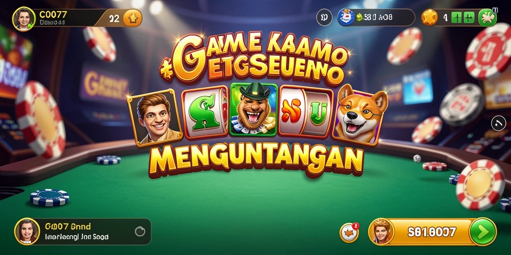 Tampilan gameplay menarik dari C0077 yang menampilkan kasino terbaik.