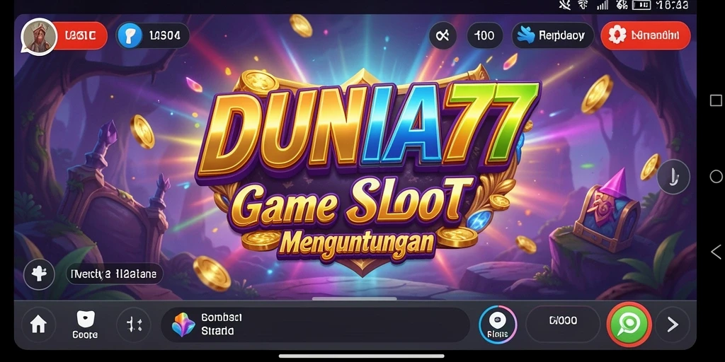 Tampilan gameplay menarik dari DUNIA77 dengan efek visual yang memukau.