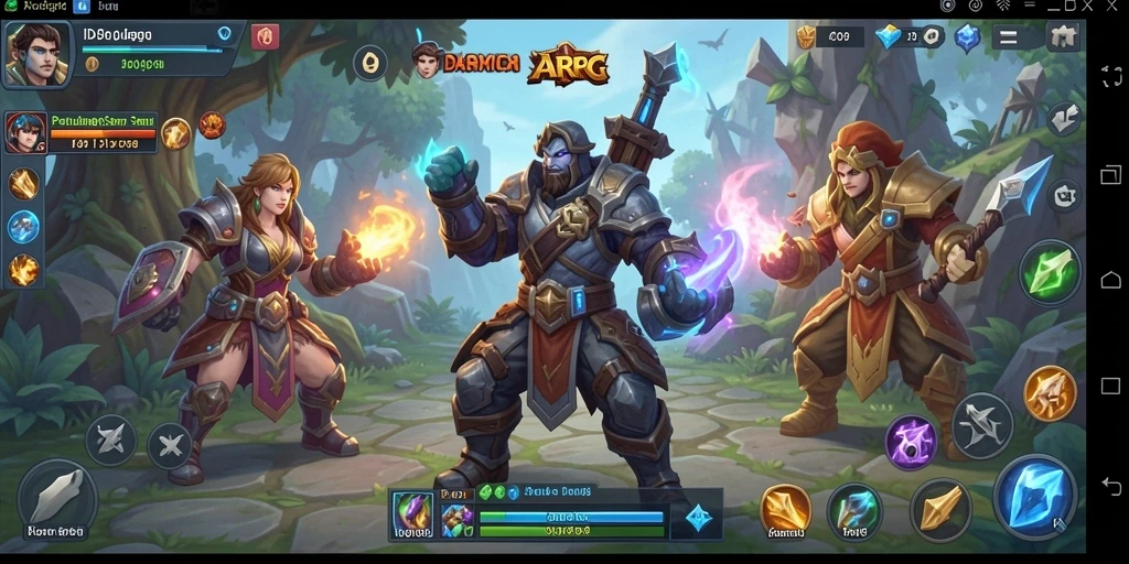 Tangkapan layar menampilkan momen seru dalam gameplay ARPG ID098.