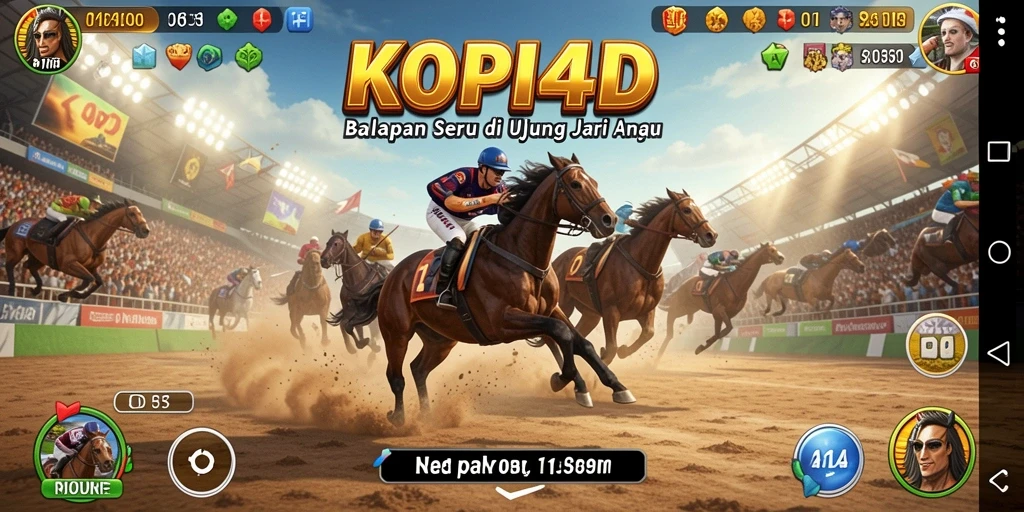 Gameplay seru KOPI4D dengan balapan penuh adrenalin.