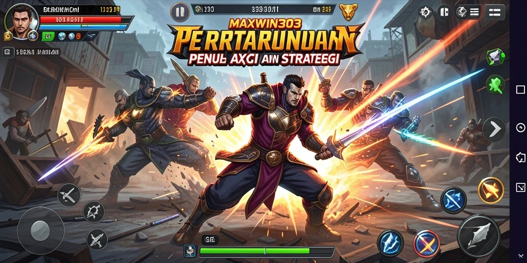 Screenshot dari gameplay pertarungan MAXWIN303 yang seru dan mendebarkan.
