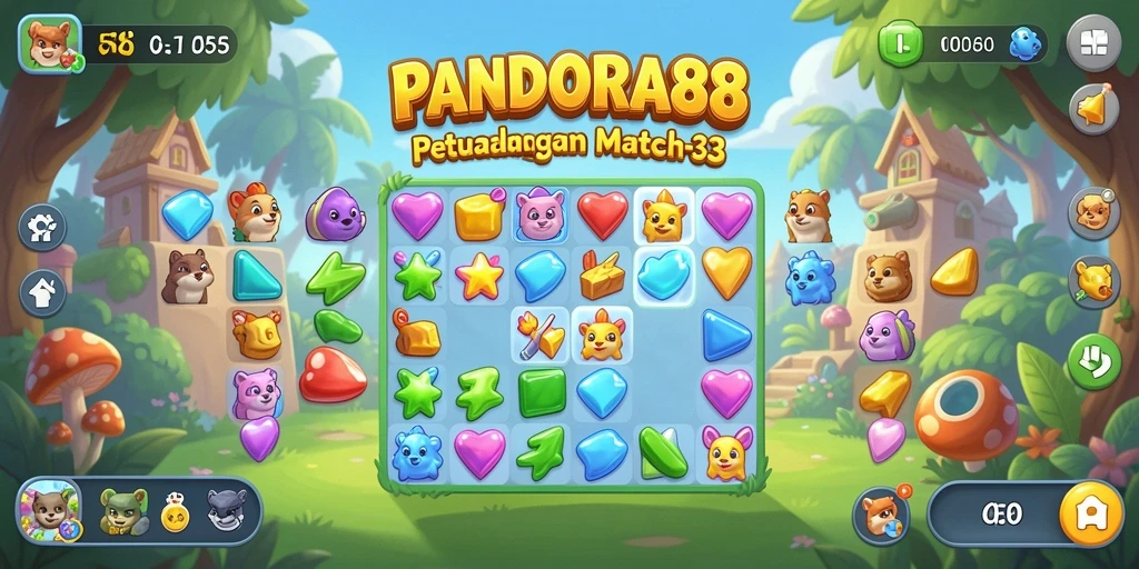 Gameplay PANDORA88 yang menantang dan seru dalam Match-3.
